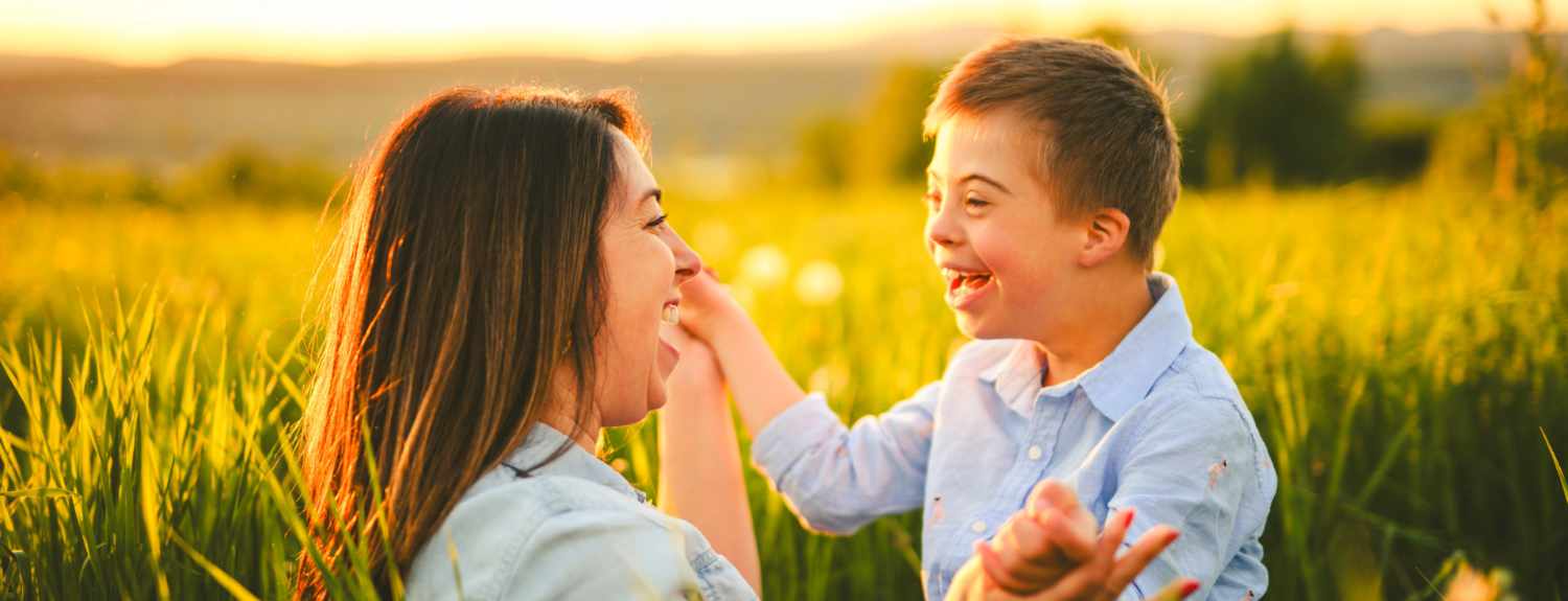  avec son enfant porteur de
                Trisomie 21